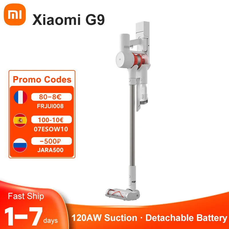 Промо-Код:UHWOW1550(9999-1550₽) Пылесос Xiaomi Mi G9, бытовая техника, беспроводной ручной пылесос Mijia 2 в 1 с щеткой, пылесос 2021 Вт, всасывающая машина - изображение