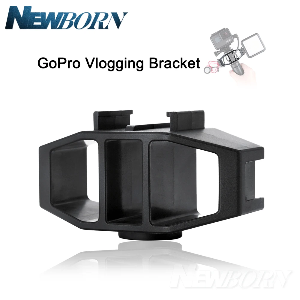 Для Go Pro Vlogging Стенд кронштейн 2 Холодный башмак крепление 1/4 ''Винт для GoPro Hero 7 6 5