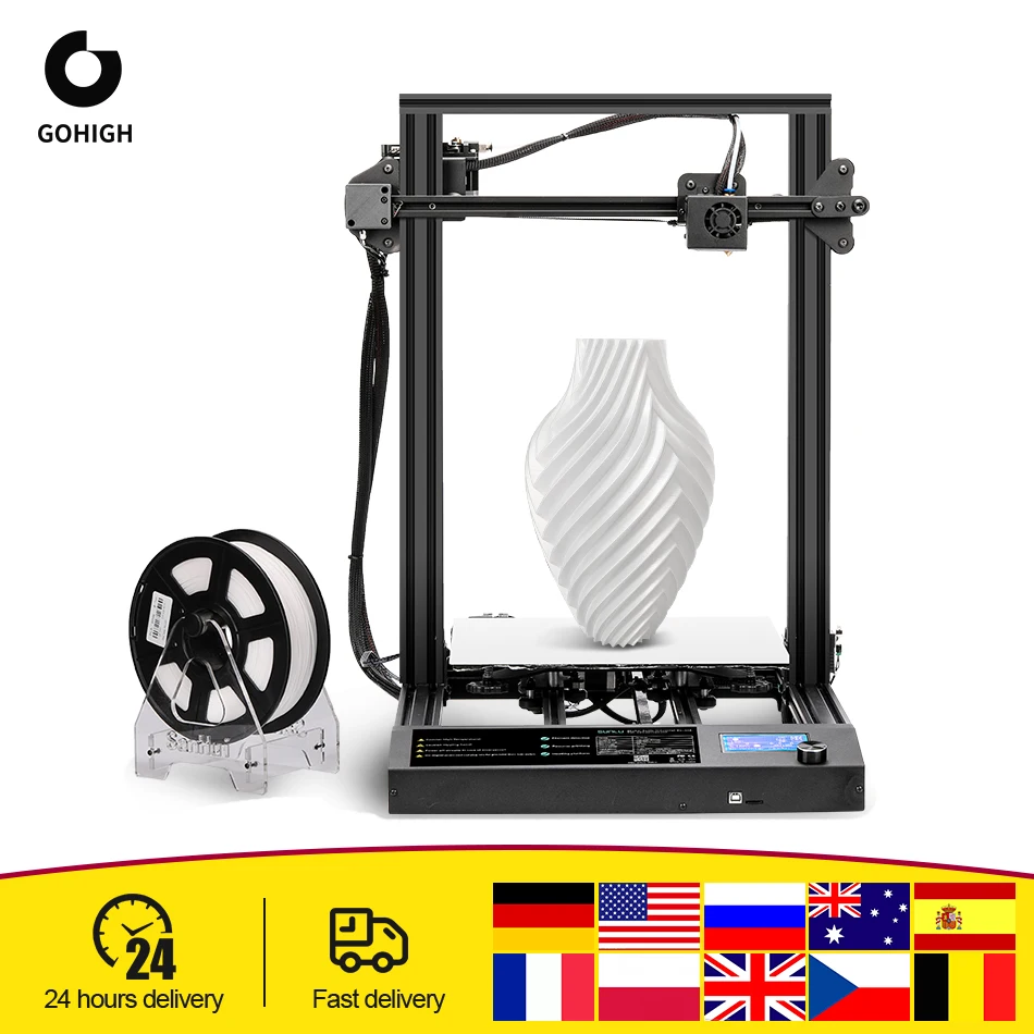 GOHIGH S8 FDM 3D Printer PLA/ABS/PETG/TPU Filament For Extruder Impresora Printing Industrial Design Samples | Компьютеры и офис