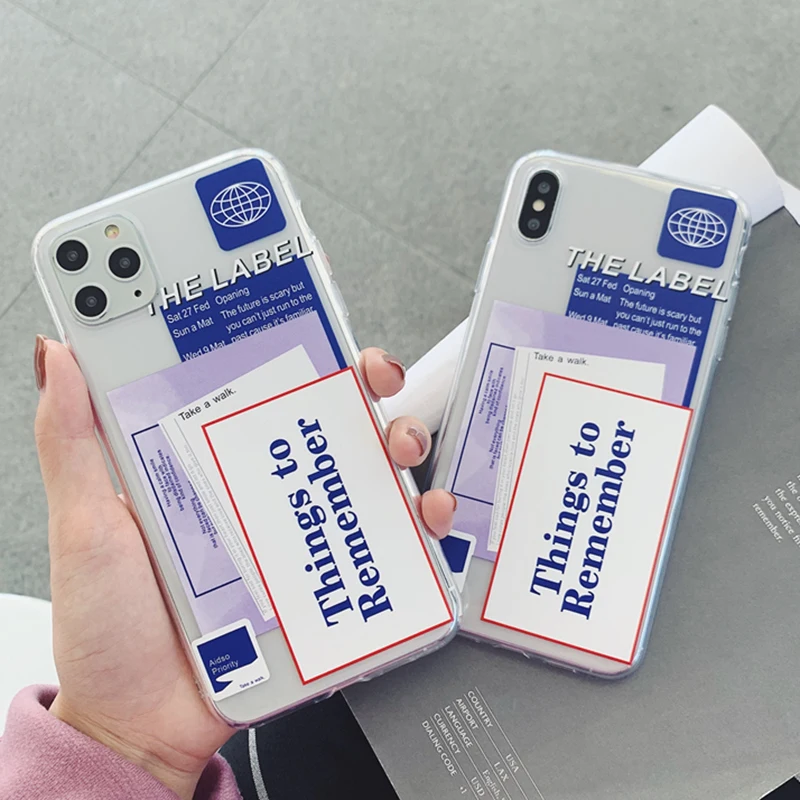 Индивидуальная этикетка вещей чтобы помнить чехол для iPhone 11 12 pro XS MAX X XR 7 8 plus с