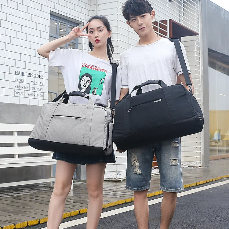 Waterproof Luggage Bag Large-Capacity Duffles Tote Shoulder Crossbody Clothes Shoes Storage Pouch Short Trip Travel Organizer