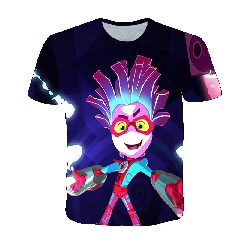 

2021 New 3D Cartoon Fixies Anime t-shirt With Print Tops For Girls Funny Cute Graphic Children's Clothing Baby Boys Short Sleeve