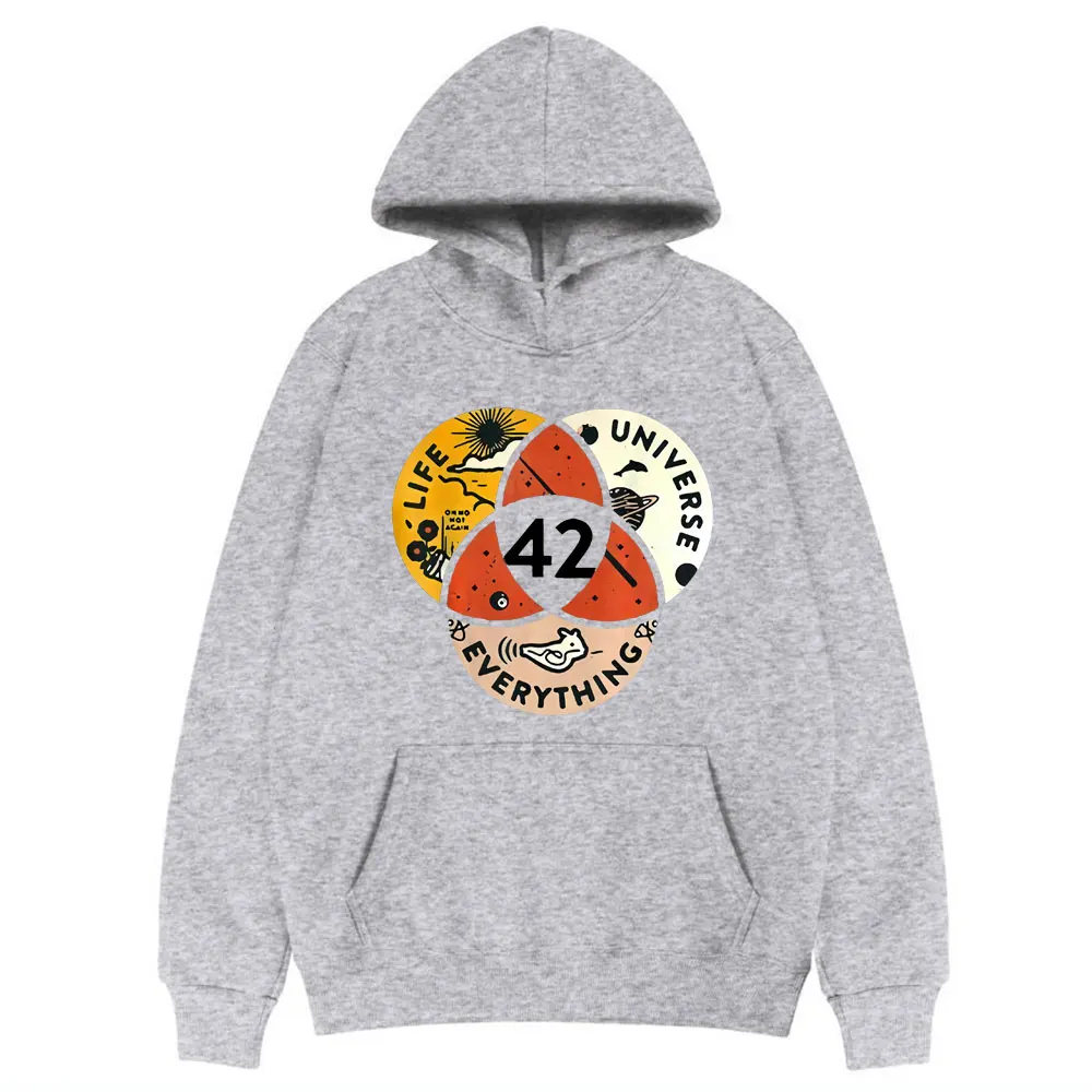 

Unisex 100% Cotton 42 The Answer To Life The Universe and Everything Douglas Adams Black New Men's Sweatshirt Women Soft Hoodie