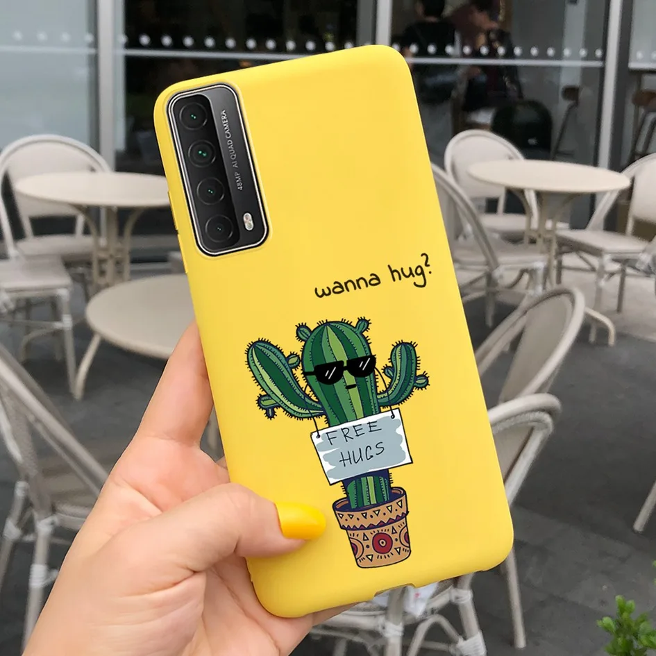 Fashion Flower Soft Case For Huawei P Smart 2021 Phone Cover Silicone Matte Protective Fundas Y7A 2020 PPA-LX3 Bumper | Мобильные