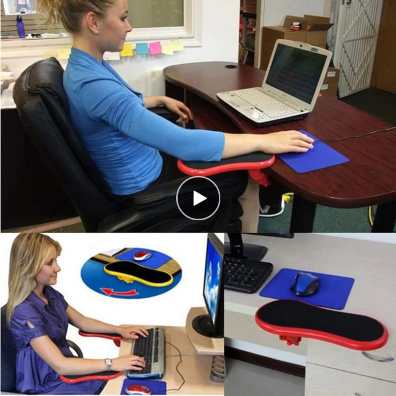 

Computer Mouse Pad Hand Bracket Mouse Wrist Watch Table Mat Desktop Table With Rotatable Arm Support Free Punch Extension Board