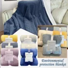 Однотонное одеяло в полоску, Фланелевое мягкое флисовое покрывало для взрослых, зимнее теплое пушистое постельное белье, покрывало для дивана, спальни