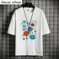 glacialwhale mens oversized t shirt men new graffiti tops print t shirts hip hop 100 cotton tshirt male white t shirt for men