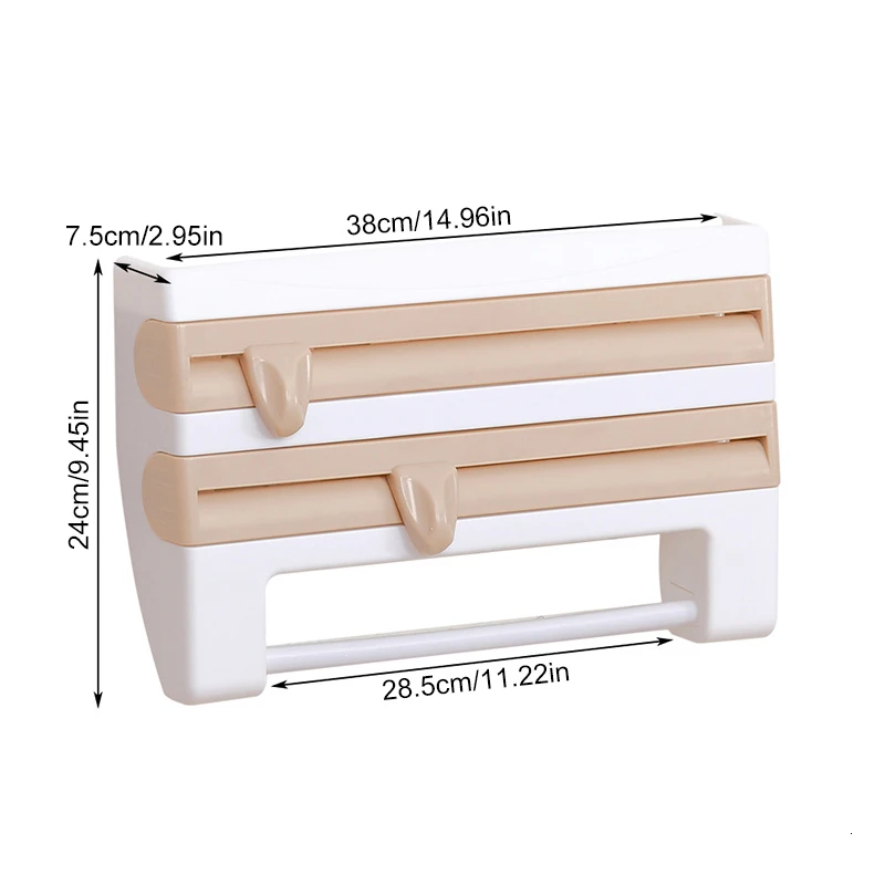 Кухонный Фрезер для алюминиевой пленки Пластмассовый дозатор режущая фольга