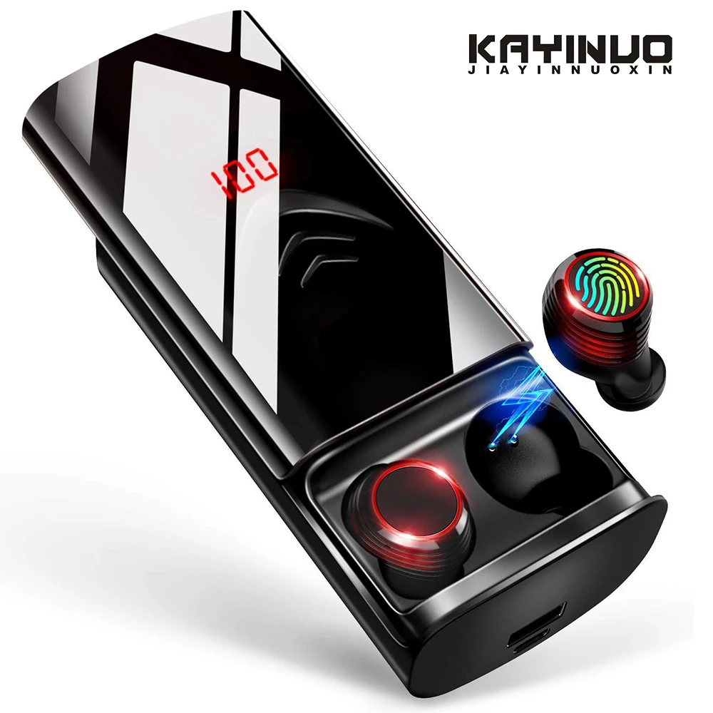 KAYINUO HIFI TWS bluetooth наушники беспроводной светодиодный дисплей 6500 мАч Внешний