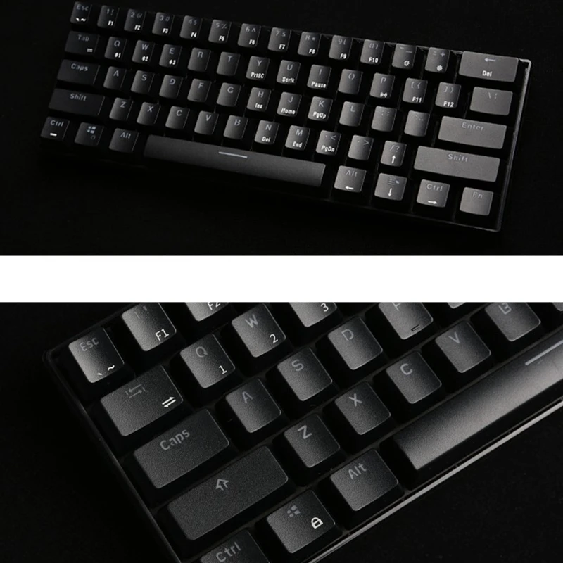 

61-Key Bluetooth Keyboard, Wired / Wireless Dual-Mode Mechanical Keyboard for Computers, Notebooks, Tablets