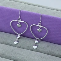 new arrival 925 sterling silver earrings for women heart to round drop earring minimalist jewelry