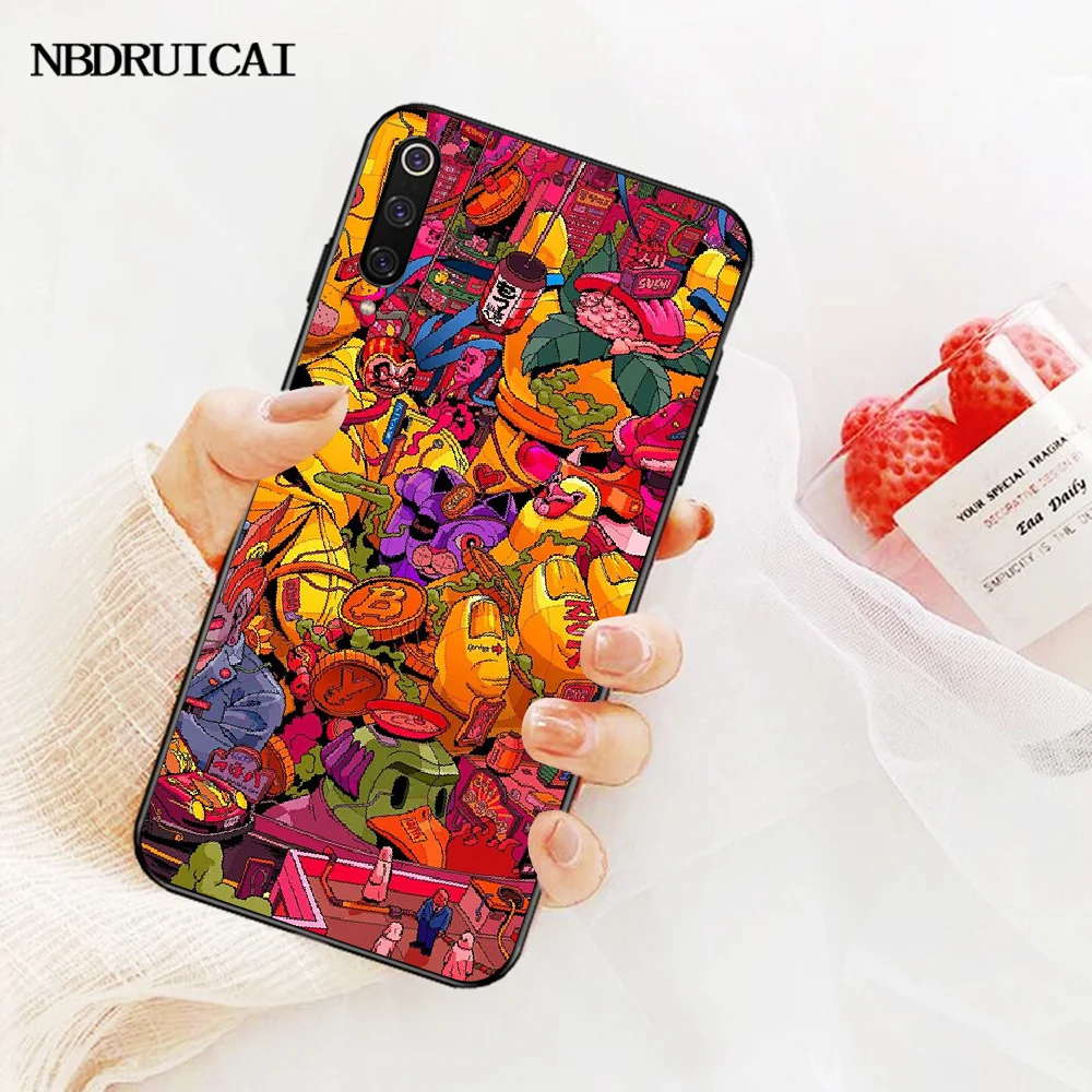 

NBDRUICAI Neon Psychedelic Custom Photo Soft Phone Case for Redmi Note 8 8A 7 6 6A 5 5A 4 4X 4A Go Pro Plus Prime