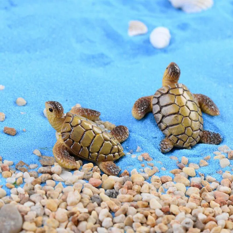 2 шт. фигурка мультяшного животного морской черепахи кукольный домик песочница