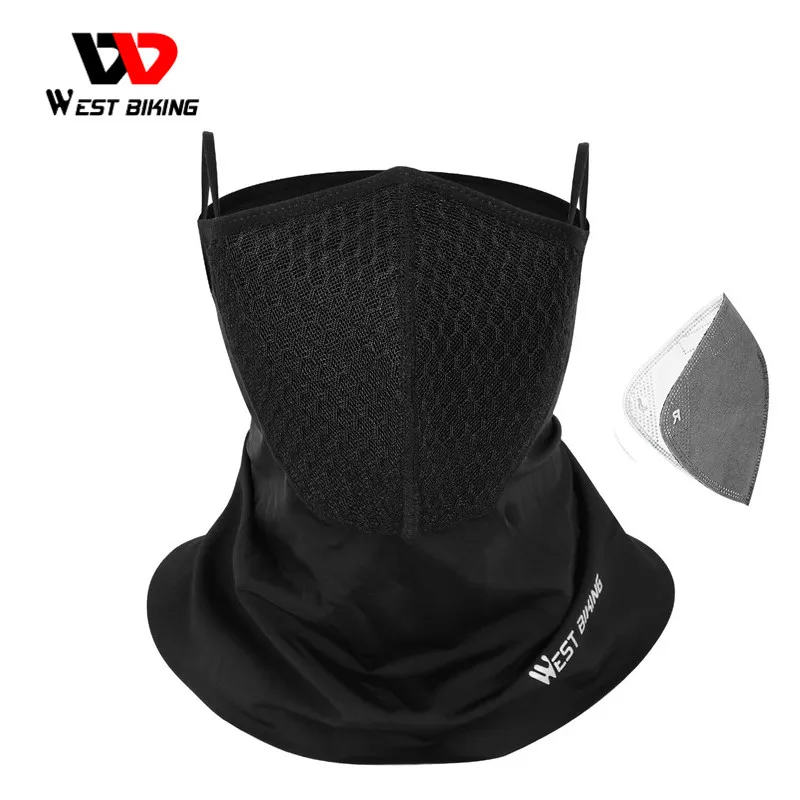 

WEST BIKING Summer Sports Scarf With Activated Carbon Filter Anti Pollution Anti-UV Breathable Running Bandana Cycling Headwear