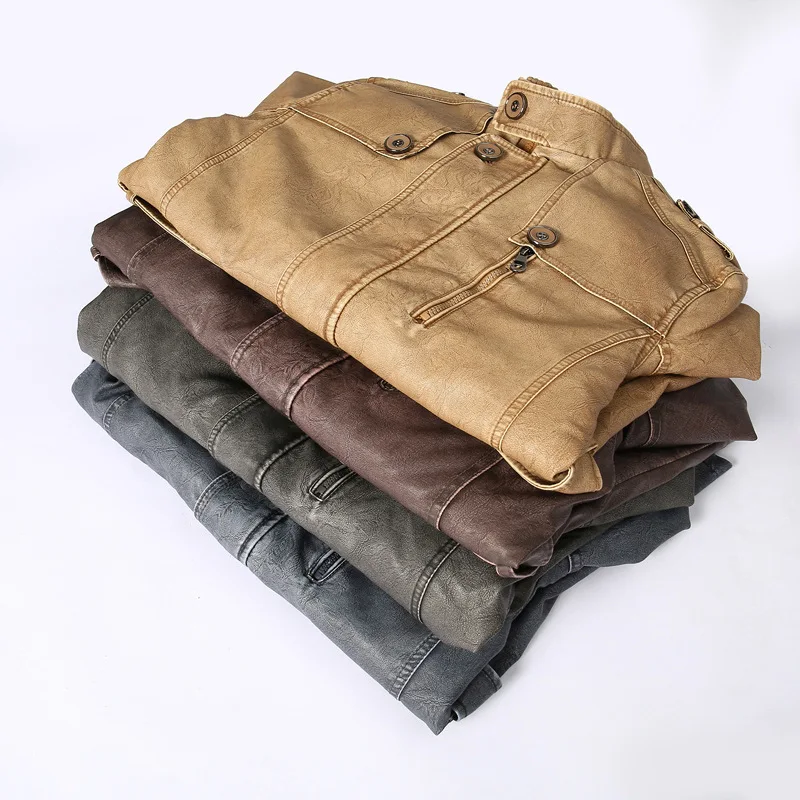 Mountainskin Мужская зимняя кожаная куртка длинная стильная мотоциклетная из