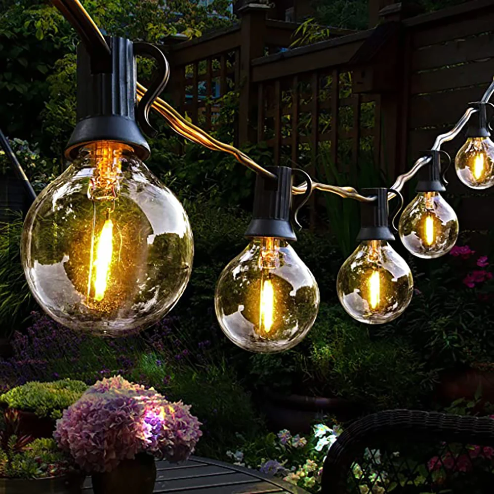 String Lights, Lampat 25Ft G40 Globe String Lights(2 Spare) with Bulbs-UL Listd for Indoor/Outdoor Commercial Decor