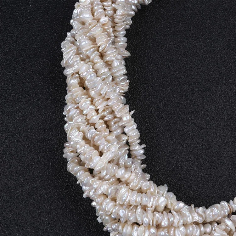 

APDGG Wholesale 10Strands Natural 5-6mm AA grade keshi freshwater pearl strands women lady jewelry DIY