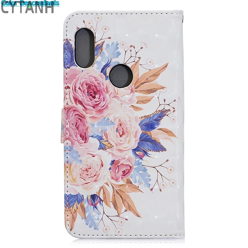 3D окрашенный Чехол-книжка с откидной крышкой для huawei mate 20 P8 P10 P20 Lite 2017 P Smart Plus Honor 8 9