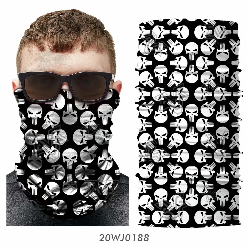 

Mascarillas Ghost half face mask antidust wraps 3D seamless magic bandana Hiking Skiing Camping Running Fishing bufanda man