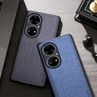 Чехол для Huawei P50 Pro, карманный текстильный текстурный Премиум чехол из ТПУполикарбоната с четырьмя углами, Взрывозащищенная задняя крышка для huawei p50, Карманный чехол