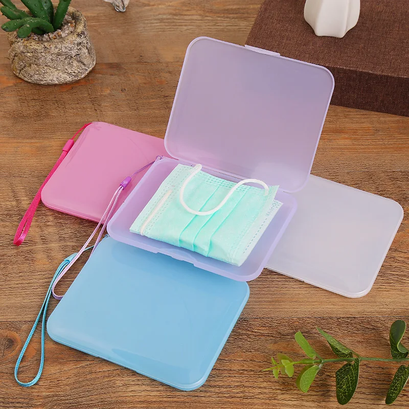 Новый клетчатый ящик для хранения маски пыленепроницаемый и зажим уличный