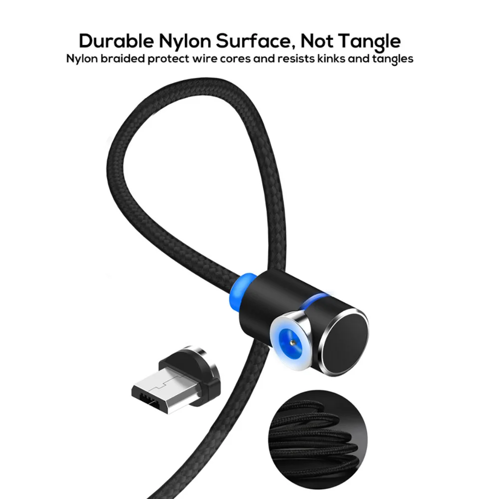 Hotest Магнитный кабель 90 градусов зарядный игровой провод L-образного изгиба