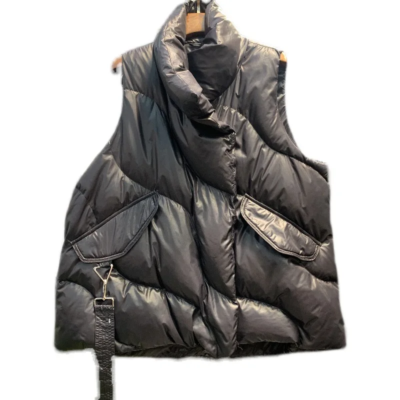 куртка женская осень Новинка осенне-зимний Свободный жилет на белом утином пуху