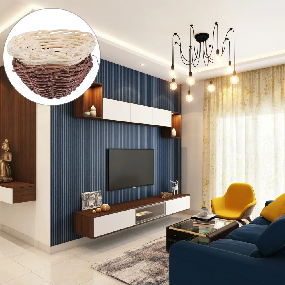 

2Pcs Decorative Weaving Light Cover Simple Durable Lampshade Home Lampshade