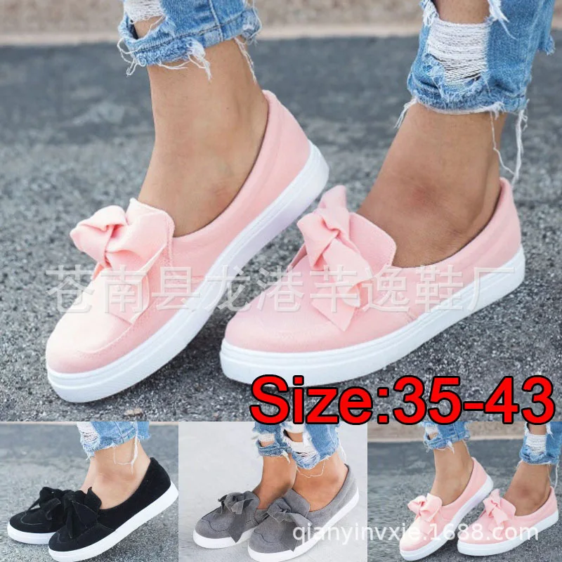 Неглубокие женские полуботинки Riband с бантом бабочкой модные однотонные