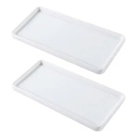 2pcs1pc rectangle porcelain trays bathroom storage trays ceramic base sanitary storage pallet food serving tray for ktv hotel