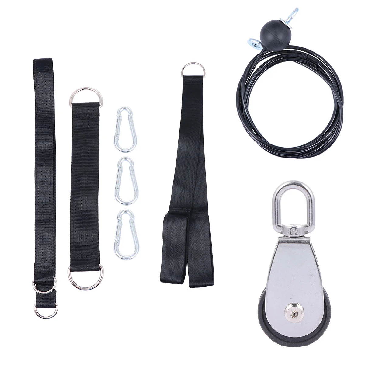 

1 Set Pulley Cable System Tricep Rope DIY Loading Pulley System for Home Gym