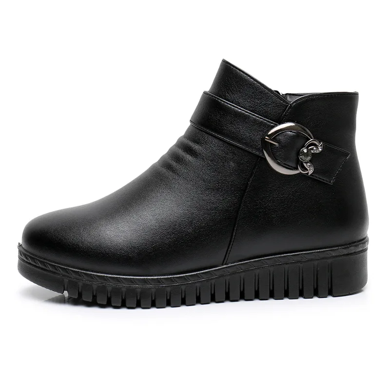 

Women's Winter Footwear Plush Fur Boots For Women Retro Style Ladies Shoes Non-Slip Rome Female Shoes Fashion Zapatos De Mujer