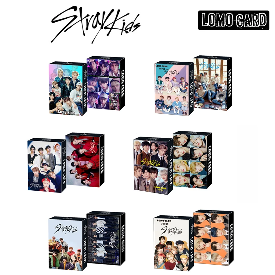 

30pcs/set Kpop Stray kids Lomo Cards 2022 New Year Chirstmas Evel High quality HD Photo Album Straykids Noeasy Postcard Gift