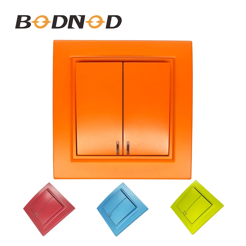 Светильник переключатель с двумя бантами индикатором Европейский настенный