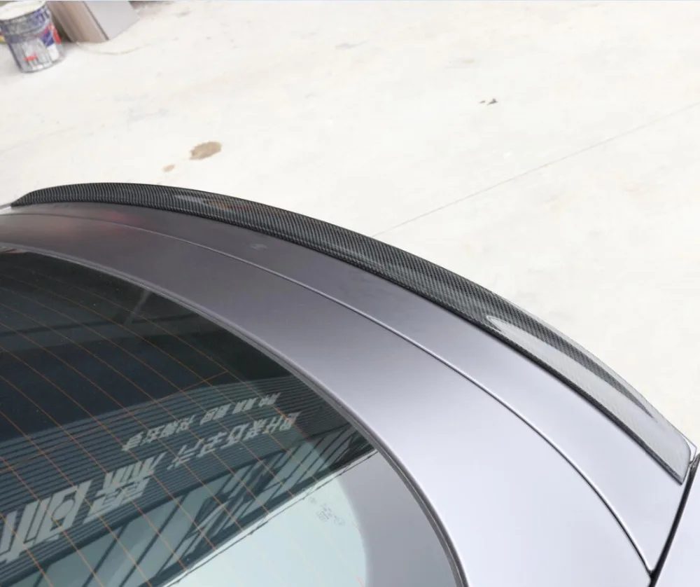 Углеродное волокно заднего крыло багажника выступ Спойлеры Подходит для Audi A7 RS7