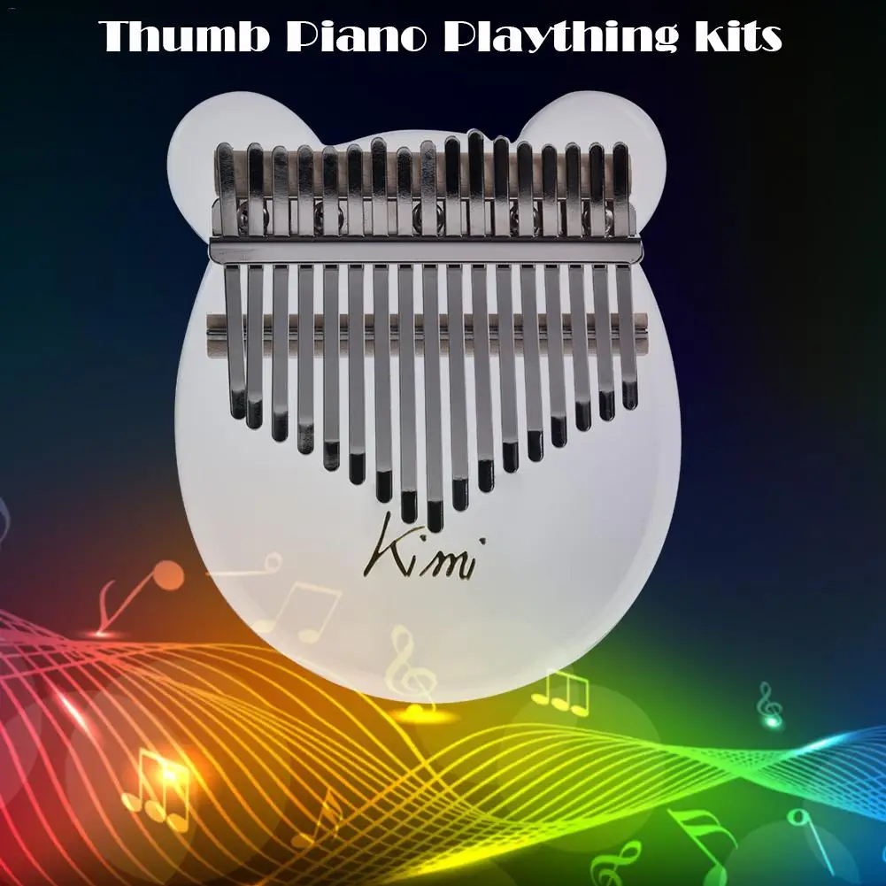 Acrylic 17 Key Kalimba African Thumb Piano High Quality Body Musical Instrument Professional Finger Percussion with Tuner Hammer | Спорт и
