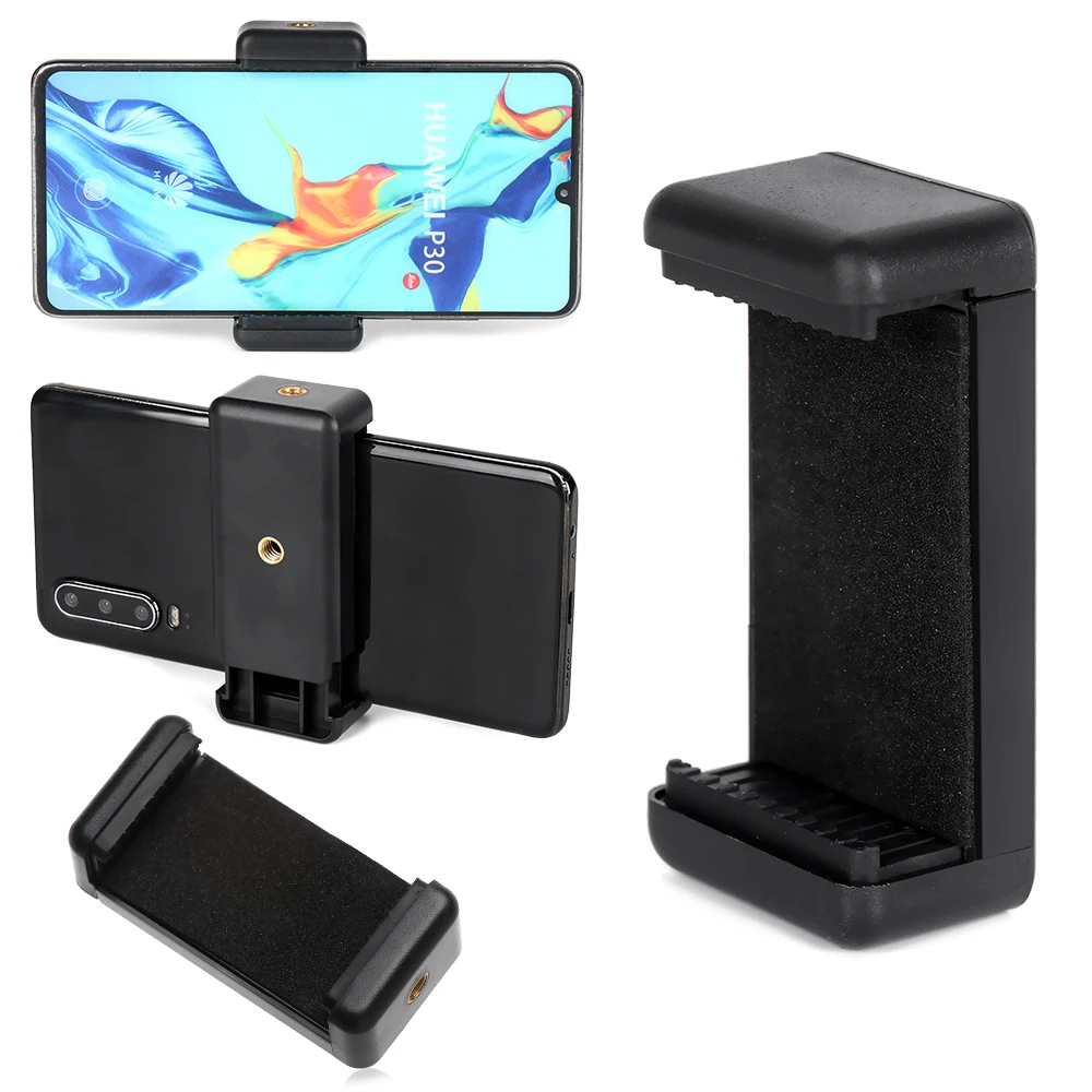 1pc portable mobile cell phone clip high quality phone tripod bracket holder mount for smartphone tripodmonopod stand free global shipping