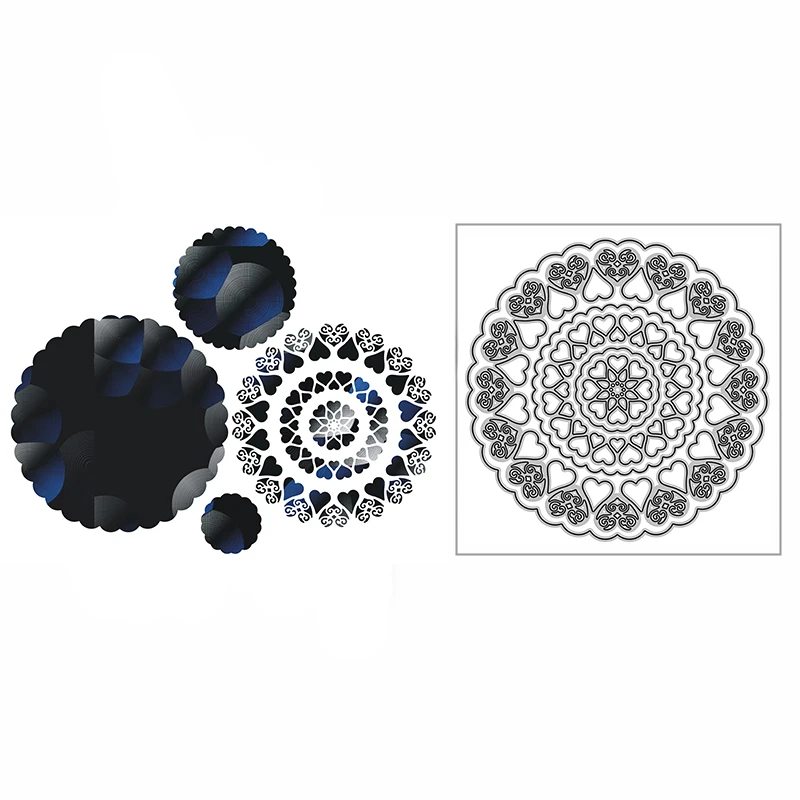 

Новинка форма для тиснения с изящным сердцем Doily 2021 металлические пресс-формы для рукоделия декоративный Скрапбукинг альбом открытки без ш...