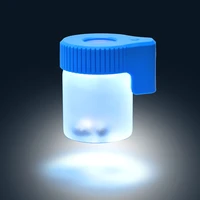 hornet plasticglass light up led air tight storage magnifying jar viewing container 155ml multi use plastic pill box bottle