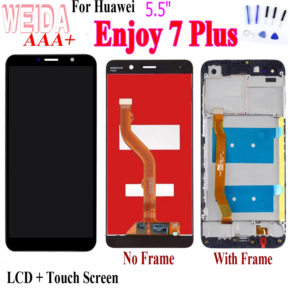 WEIDA 5 0 &quotlcd для huawei Enjoy 7 Plus lcd кодирующий преобразователь сенсорного экрана в сборе