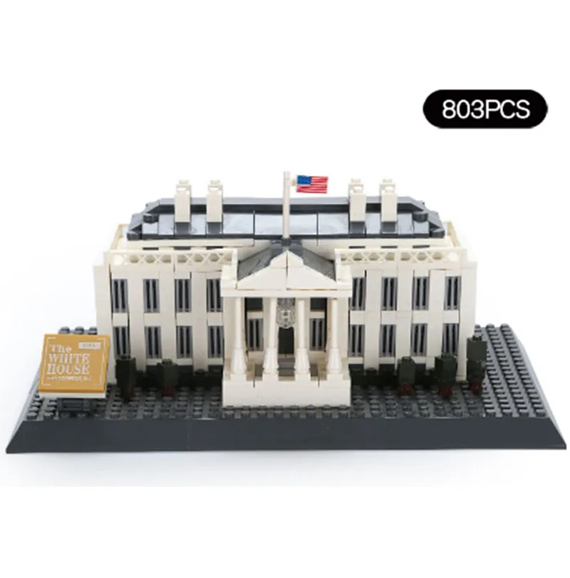 WANGE 778 шт. всемирно известная архитектура Белый дом США здание дворца президента