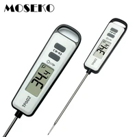instant read digital meat thermometer with long probe backlight for cooking candy kitchen bbq grill smoker oil milk yogurt
