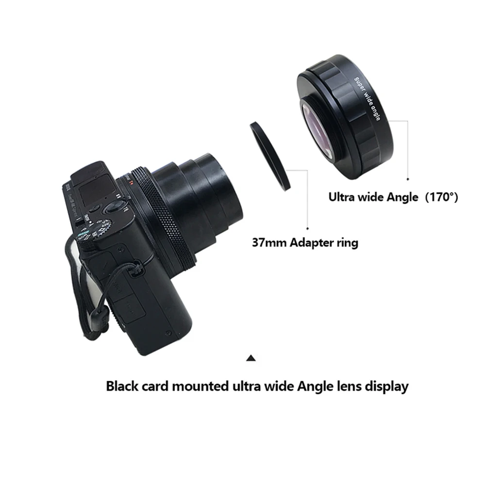 

2021 37mm Wide Angle Lens Camera Accessories Digital Camera Lens Lens Wide Angle Macro Lenses for Sony ZV-1 Card