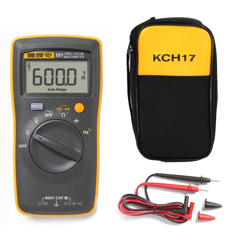 Fluke 17B + High Precision Digital Multimeter 4000 AC / DC Current and Voltage Multifunction Portable Soft Case | Инструменты
