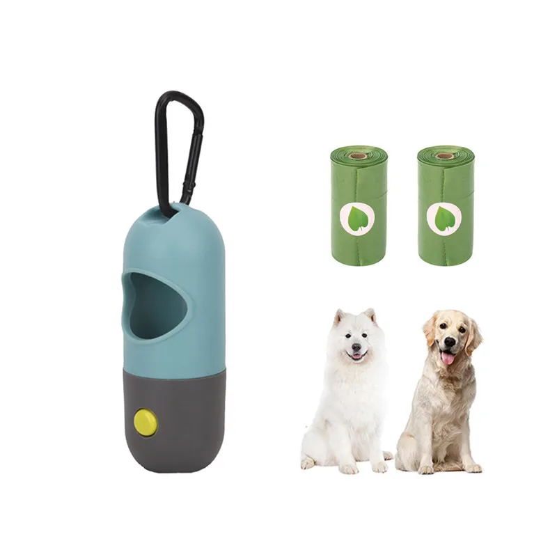 

Dog Poop Bags Dispenser LED light Waste Bag Dispenser Fits For Pet Leash Not Includes battery Pet Degradable poop bags