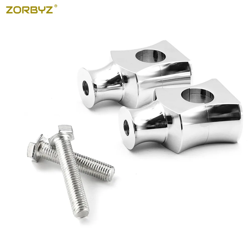 ZORBYZ Universal 1 inch 25mm Chrome/Black Handle Bar Mounting Handlebar Risers Clamp For Harley Honda Yamaha Suzuki Custom | Автомобили и