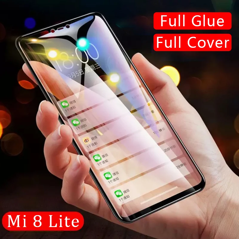 Чехол для xiaomi mi 8 lite защитная пленка из закаленного стекла xiomi xiami xaomi ksiomi xiao my