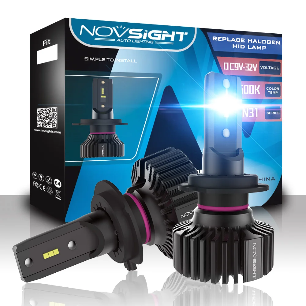 Novsight H7 led H4 H11 H8 H1 лампочки для авто HB3 HB4 светодиодные фары светильник s лампы canbus
