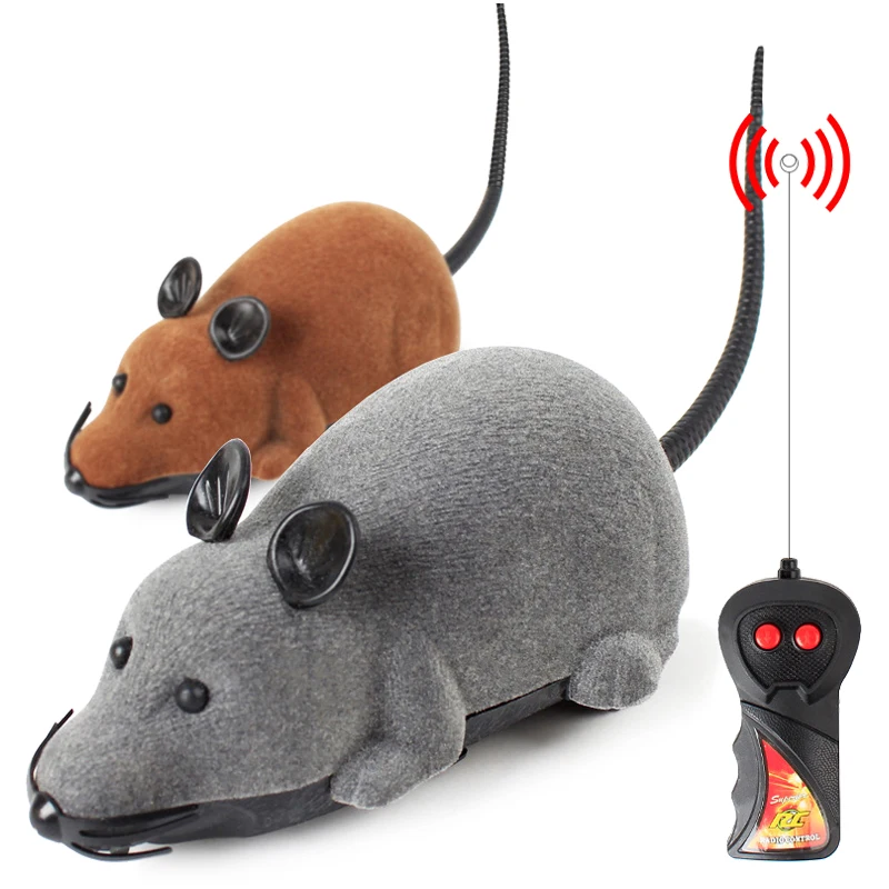 

1pc 3 Colors Mouse Cat Toy Wireless Remote Control Pet Toys Interactive Pluch Mouse RC Electronic Rat Mice Toy For Kitten Cat
