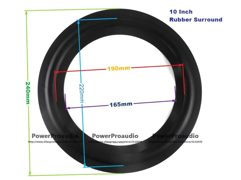 Резиновый объем динамика для TAN NOY 10-дюймовый